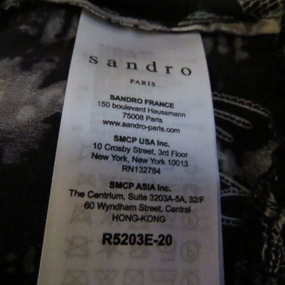 SANDRO Protect 100% Silk Tarot Astrology Zodiac Celestial Shirt Dress Size US 6 - Picture 14 of 15